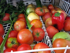 یک روش جالب ساده و سریع شستن میوه ها و سبزیجات